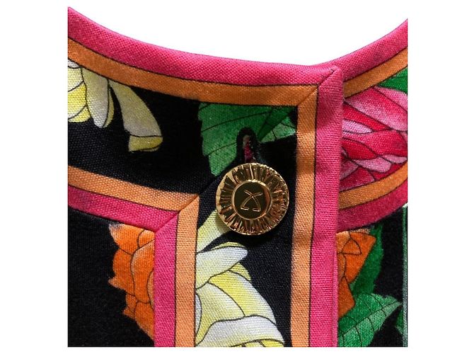 Autre Marque LEONARD Cardigan mit Blumenprint Schwarz Mehrfarben - Ansicht 3