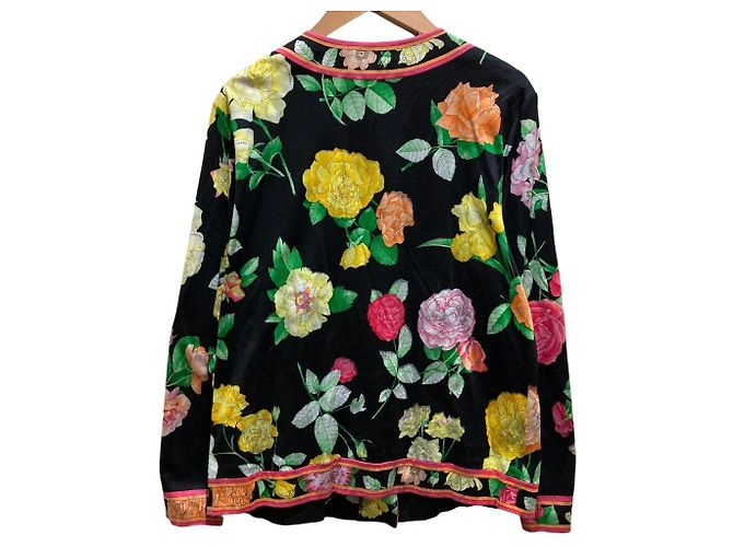 Autre Marque LEONARD Cardigan mit Blumenprint Schwarz Mehrfarben - Ansicht 4