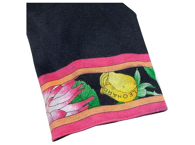 Autre Marque LEONARD Cardigan mit Blumenprint Schwarz Mehrfarben - Ansicht 9