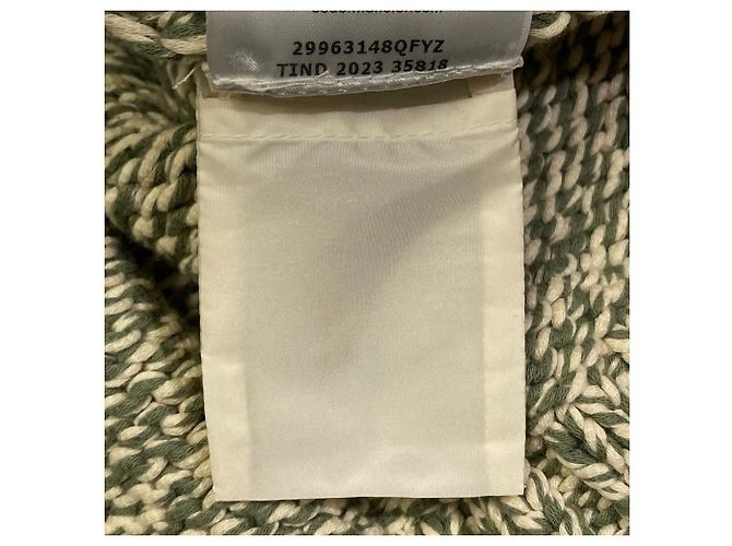Cardigan 2way in maglia Moncler Beige Verde - vista 16