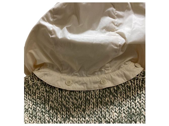 Cardigan 2way in maglia Moncler Beige Verde - vista 6