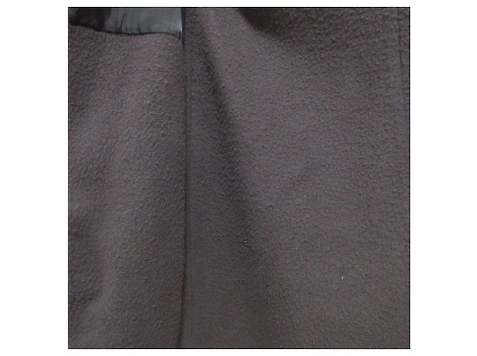 Rick Owens Hun Coat Leather Coat Marrone - vista 11
