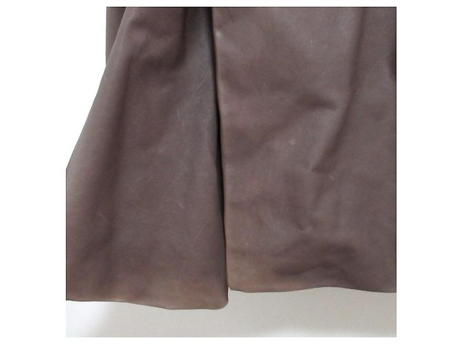 Rick Owens Hun Coat Leather Coat Marrone - vista 14