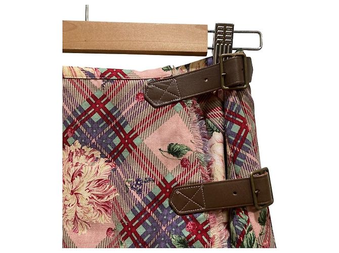 Autre Marque Falda plisada de cuadros con estampado Flower Wonderful World Rosa - vista 2