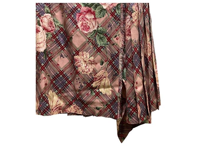 Autre Marque Falda plisada de cuadros con estampado Flower Wonderful World Rosa - vista 3