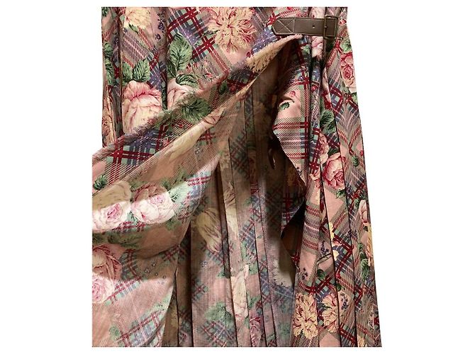 Autre Marque Falda plisada de cuadros con estampado Flower Wonderful World Rosa - vista 4