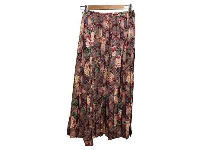 Autre Marque Falda plisada de cuadros con estampado Flower Wonderful World Rosa - vista 5
