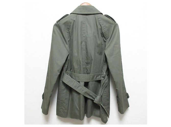 Trench Coat Corto Coach Verde Caqui - vista 2