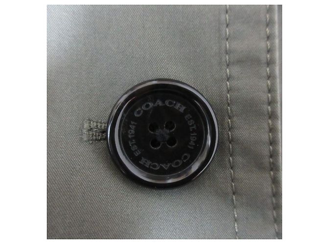 Trench Coat Corto Coach Verde Caqui - vista 8