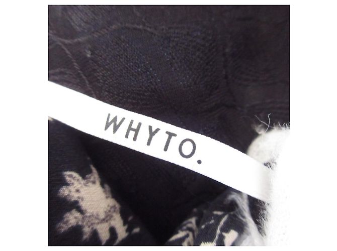 Autre Marque WHYTO. Kleid mit Blumenprint Schwarz - Ansicht 3