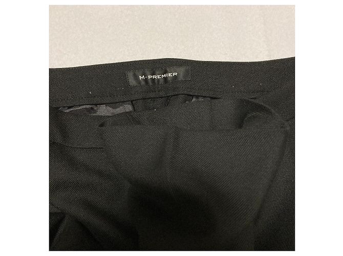 Autre Marque Pantaloni affusellati in twill elasticizzato M-premier Nero - vista 3