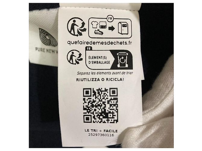Chaqueta sin cuello de lana S Max Mara EMILIE Azul Azul marino - vista 11