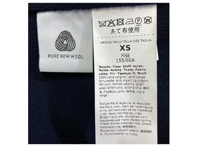 Chaqueta sin cuello de lana S Max Mara EMILIE Azul Azul marino - vista 7