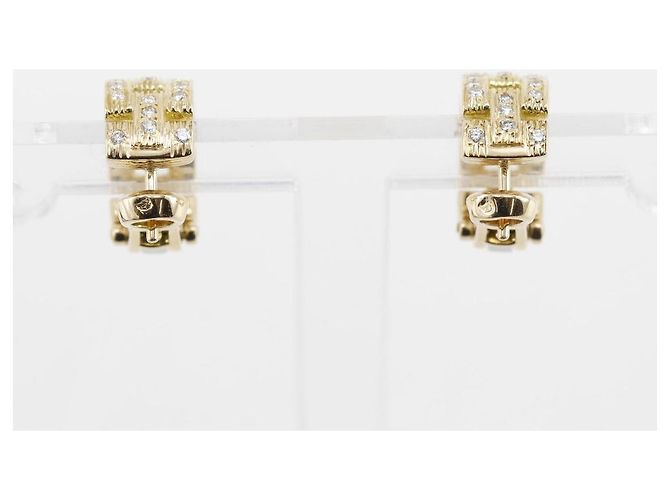 Orecchini Cartier Maillon Panthère Au750 Diamond D'oro - vista 3