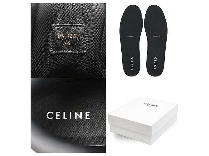 Céline Celine CT-01 Leather Sneaker Black Yellow - view 10