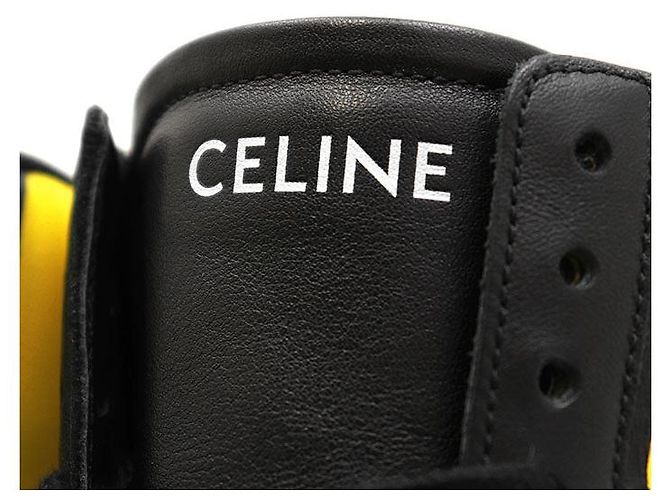 Céline Celine CT-01 Leather Sneaker Black Yellow - view 12