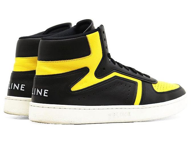 Céline Celine CT-01 Leather Sneaker Black Yellow - view 13