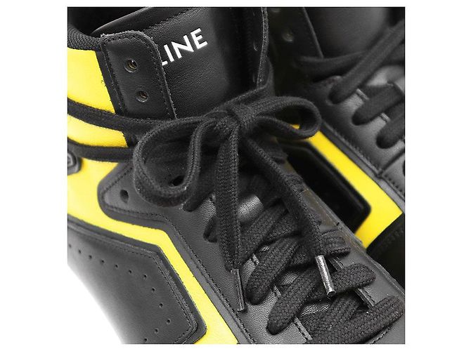 Céline Celine CT-01 Leather Sneaker Black Yellow - view 3