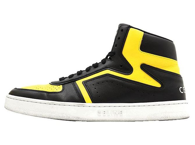 Céline Celine CT-01 Leather Sneaker Black Yellow - view 4