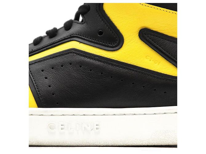 Céline Celine CT-01 Leather Sneaker Black Yellow - view 5