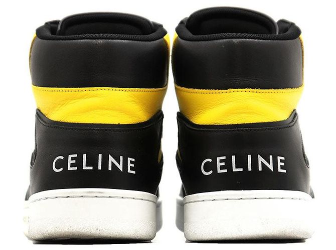 Céline Celine CT-01 Leather Sneaker Black Yellow - view 6