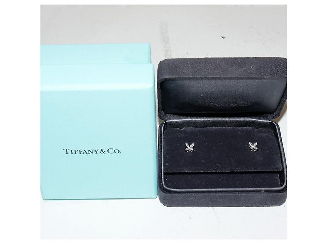 Orecchini Tiffany & Co. Victoria Pt950 Diamond Argento - vista 3