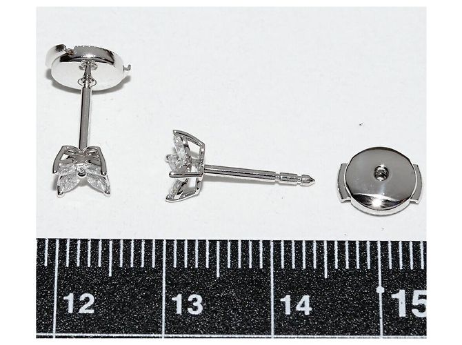 Orecchini Tiffany & Co. Victoria Pt950 Diamond Argento - vista 4