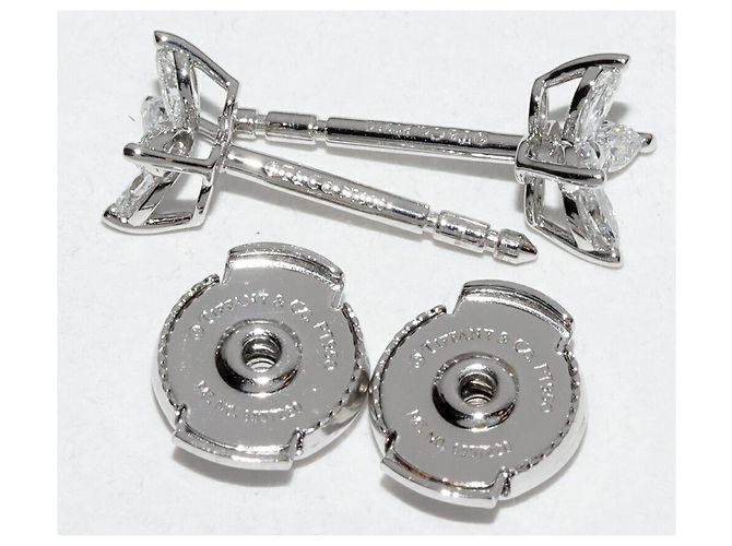 Orecchini Tiffany & Co. Victoria Pt950 Diamond Argento - vista 5