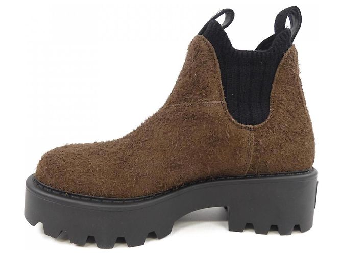 Stivali Miu Miu in pelle marrone - vista 2