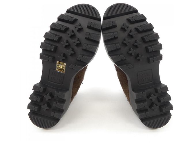 Stivali Miu Miu in pelle marrone - vista 4