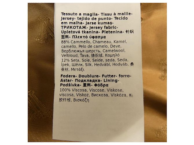 Max Mara TEBE Teddy Bear Camel Silk Cape Marrone - vista 3
