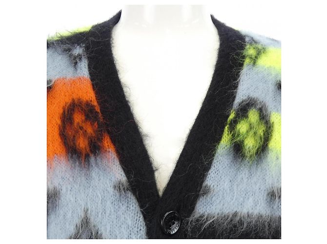 Cardigã de mohair Monogram Louis Vuitton Preto Azul Amarelo - vista 5