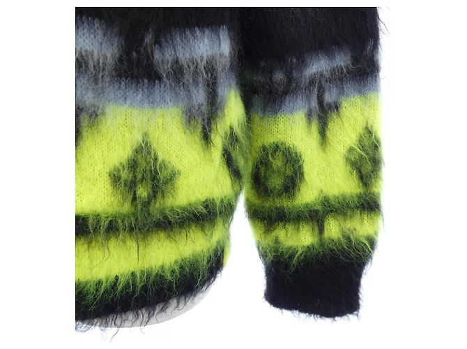 Cardigã de mohair Monogram Louis Vuitton Preto Azul Amarelo - vista 6