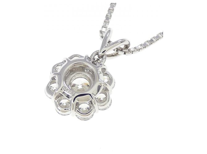 Autre Marque Royal Asscher Platin-Diamant-Halskette Silber - Ansicht 4