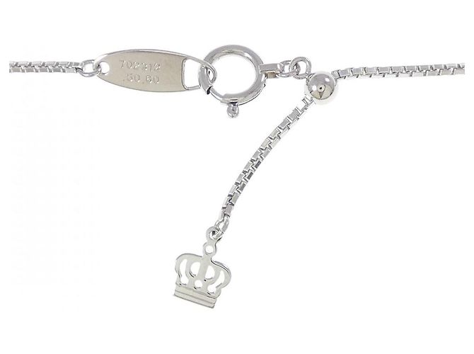 Autre Marque Royal Asscher Platin-Diamant-Halskette Silber - Ansicht 5