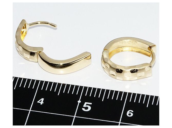 Autre Marque Orecchini Ichimatsu Pattern Au750 D'oro - vista 3