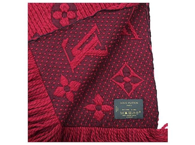 Louis Vuitton Echarpe Logomania Monogram Wool Silk Scarf Roja - vista 6