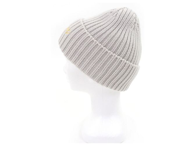 Louis Vuitton LV Birds Beanie aus Wolle Braun Grau Gelb - Ansicht 3