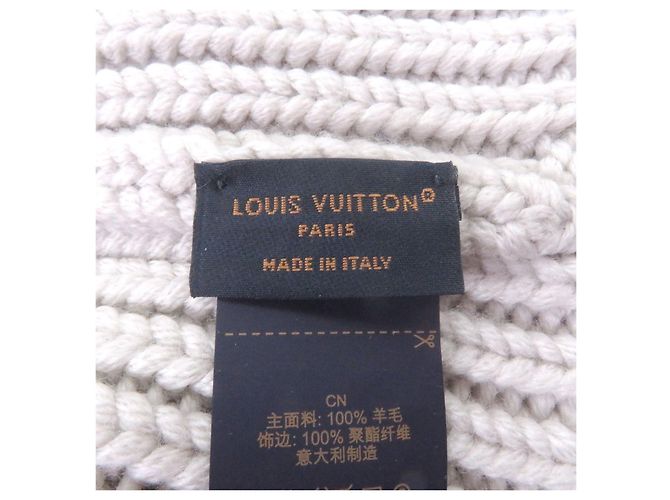 Louis Vuitton LV Birds Beanie aus Wolle Braun Grau Gelb - Ansicht 6