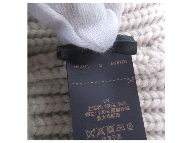 Louis Vuitton LV Birds Beanie aus Wolle Braun Grau Gelb - Ansicht 7