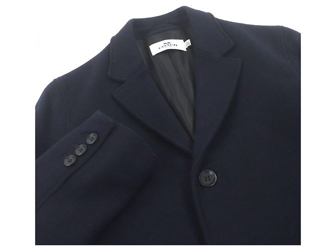 COACH Chester Wool Lamb Leather Coat Blue Navy blue - view 2