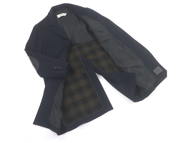 COACH Chester Wool Lamb Leather Coat Blue Navy blue - view 3