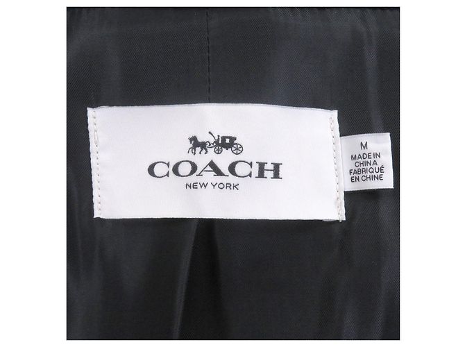 COACH Chester Wool Lamb Leather Coat Blue Navy blue - view 8