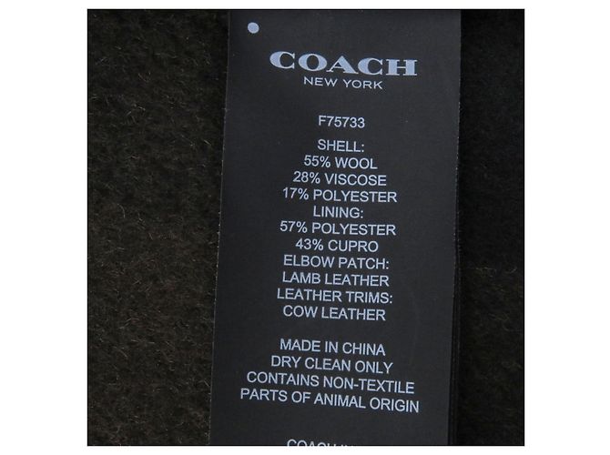 COACH Chester Wool Lamb Leather Coat Blue Navy blue - view 9