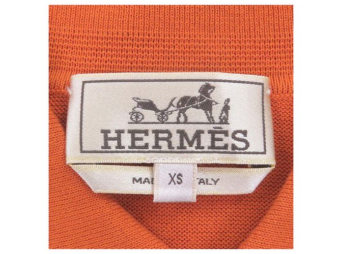 Polo Hermès in cotone XS Arancione - vista 5