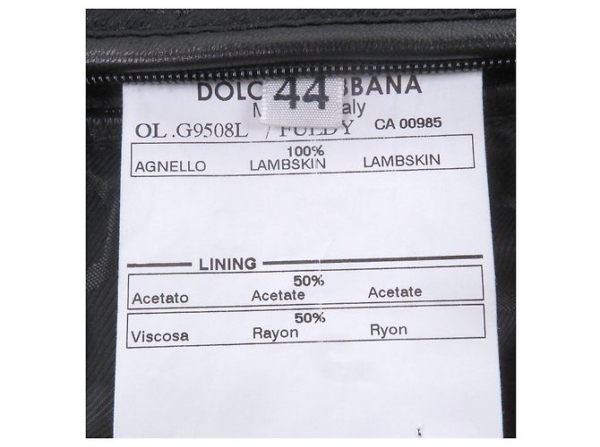 Dolce & Gabbana Chaqueta de piel de cordero Dolce&Gabbana Negro - vista 8