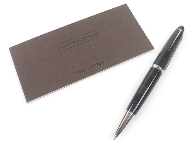 Penna a sfera Louis Vuitton Grand Tour Damier Graphite Nero Argento - vista 2