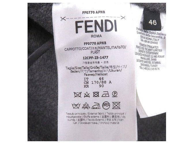 Fendi Chester Wollmantel Braun - Ansicht 10
