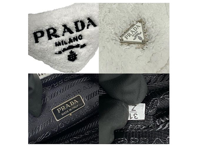 Mini Sac Tote Prada Terry Blanc - vue 3