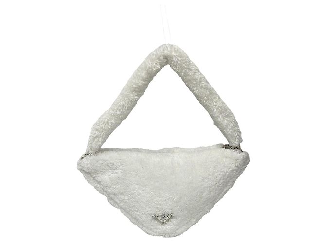 Mini Sac Tote Prada Terry Blanc - vue 4